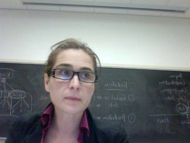 Picture of Professor Boucoyannis in classroom 