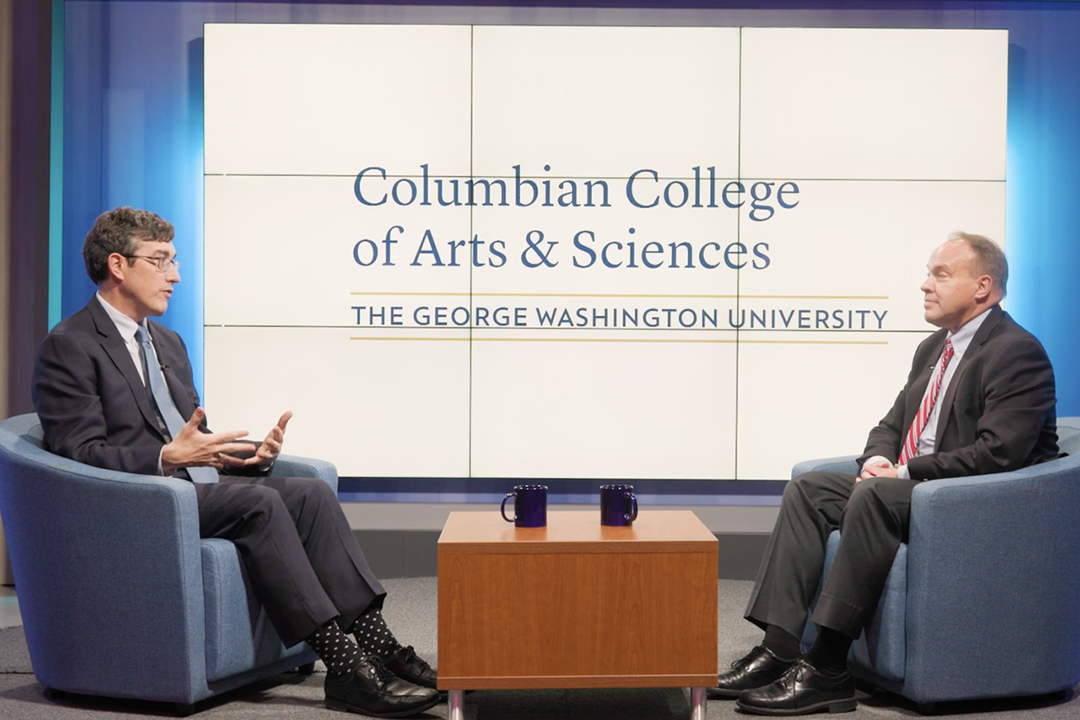 CCAS Dean with Professor Christopher Warshaw