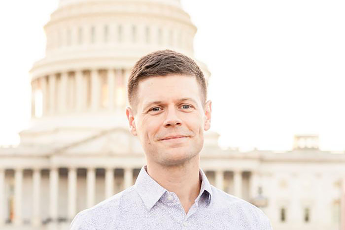 Nick Anderson in front of the Capitol building