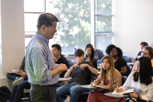 professor lecturing to class